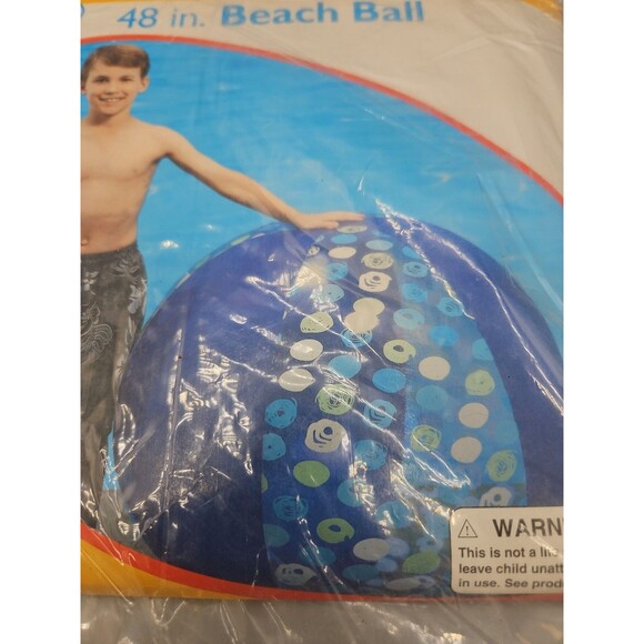 Sand N Sun 48" Inflatable Beach Ball Jumbo Blue M-PO2-0043-C - Picture 2 of 6